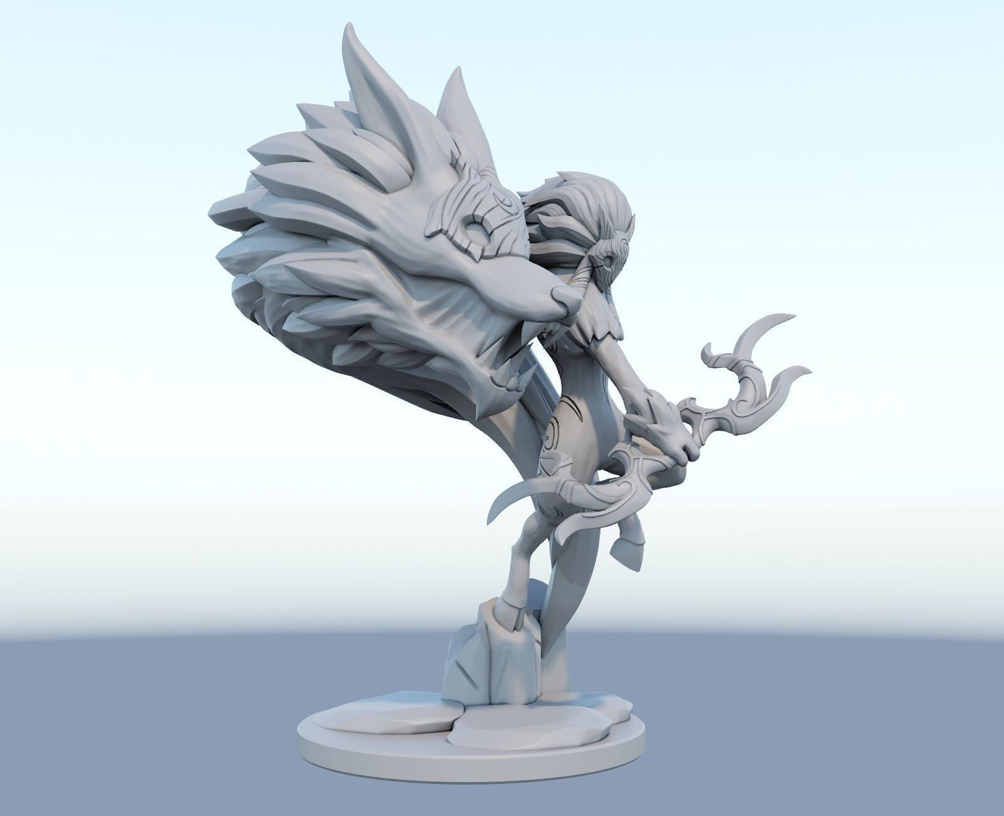 League of Legends Kindred Figurine - 3D Printed Collectible for Your Gaming Heaven