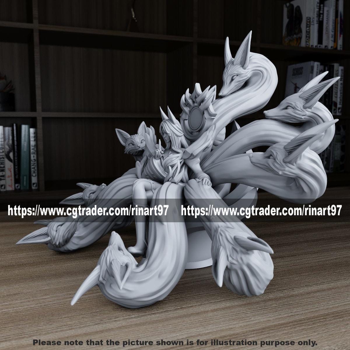 League of Legends Ahri Figurine - 3D Printed Collectible for Your Gaming Heaven
