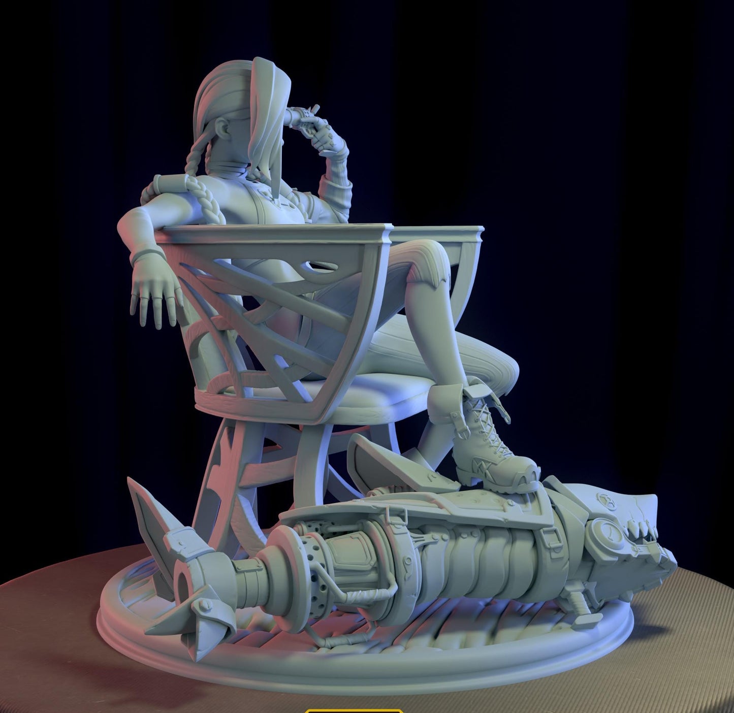 League of Legends Jinx Figure | 3D Printed Gunner Girl Model | Gaming Desk Decor | Gamer Gift | Collectible Statue