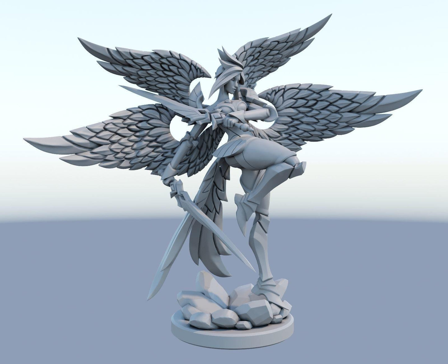 League of Legends Kayle Figurine - 3D Printed Collectible for Your Gaming Heaven