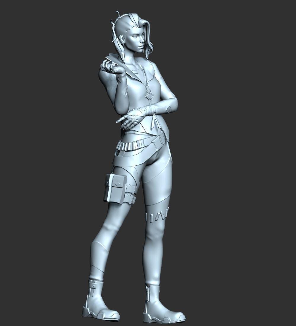 Valorant Fade Figurine with platform- 3D Printed Collectible for Your Gaming Heaven