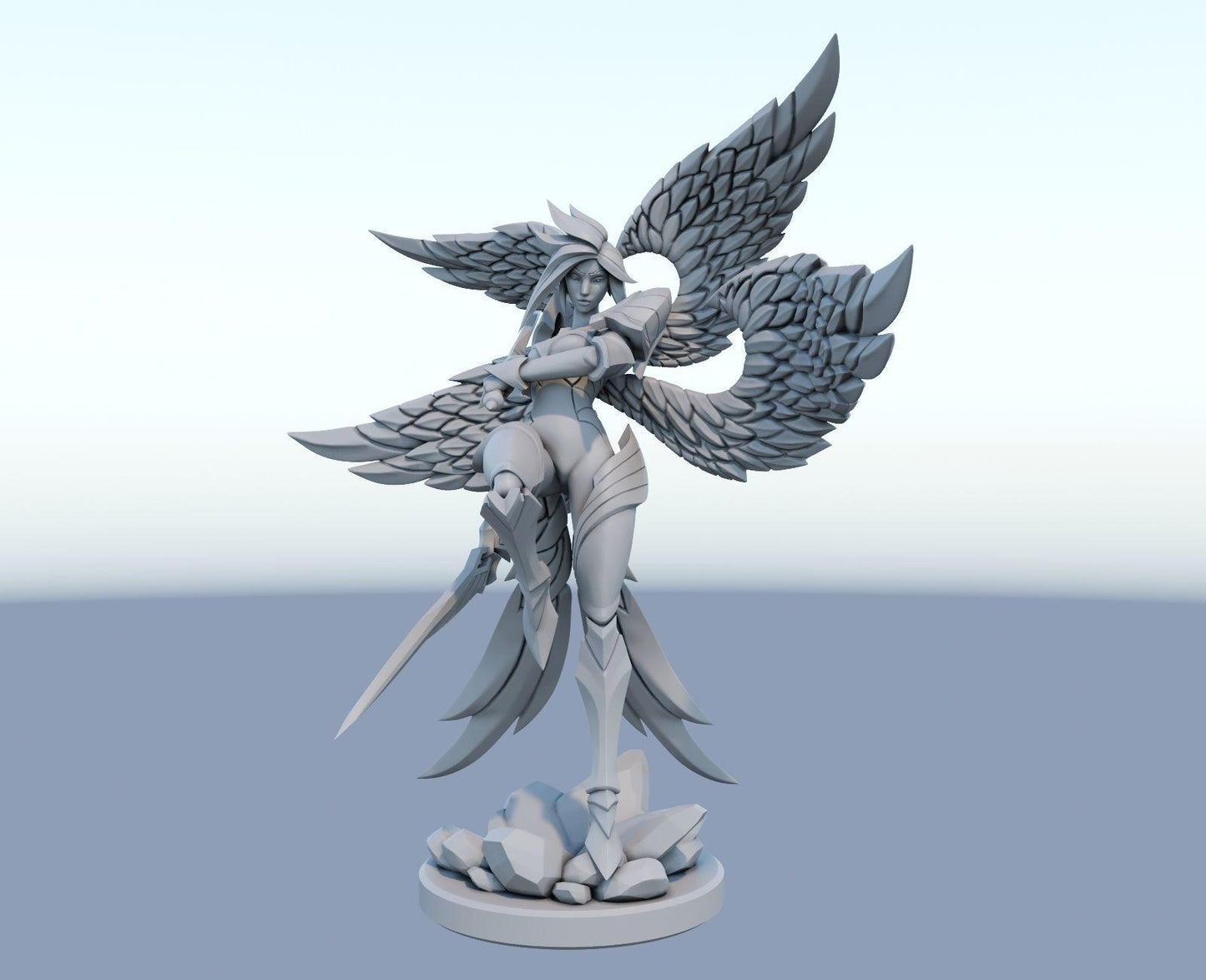 League of Legends Kayle Figurine - 3D Printed Collectible for Your Gaming Heaven