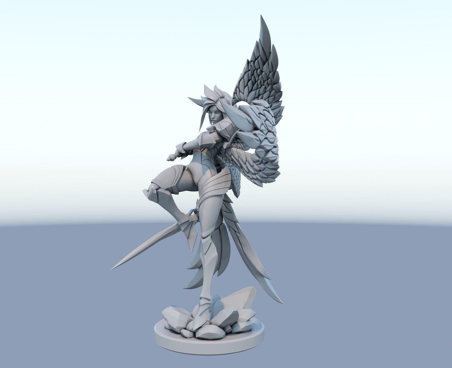 League of Legends Kayle Figurine - 3D Printed Collectible for Your Gaming Heaven