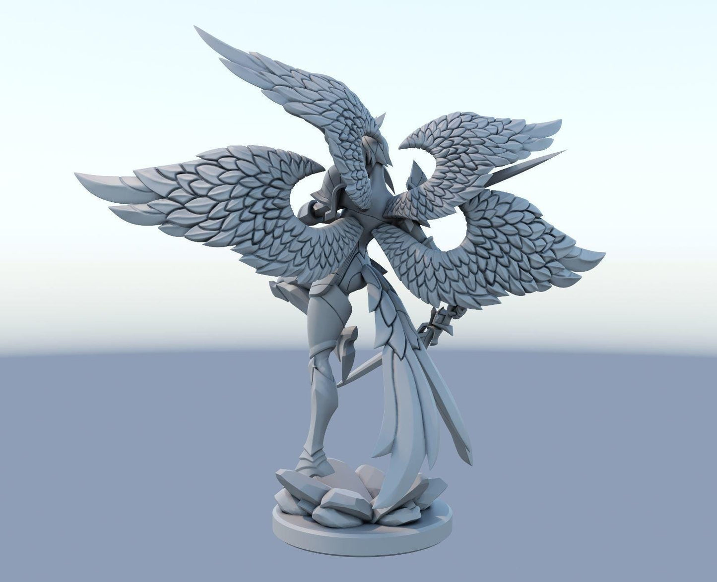 League of Legends Kayle Figurine - 3D Printed Collectible for Your Gaming Heaven