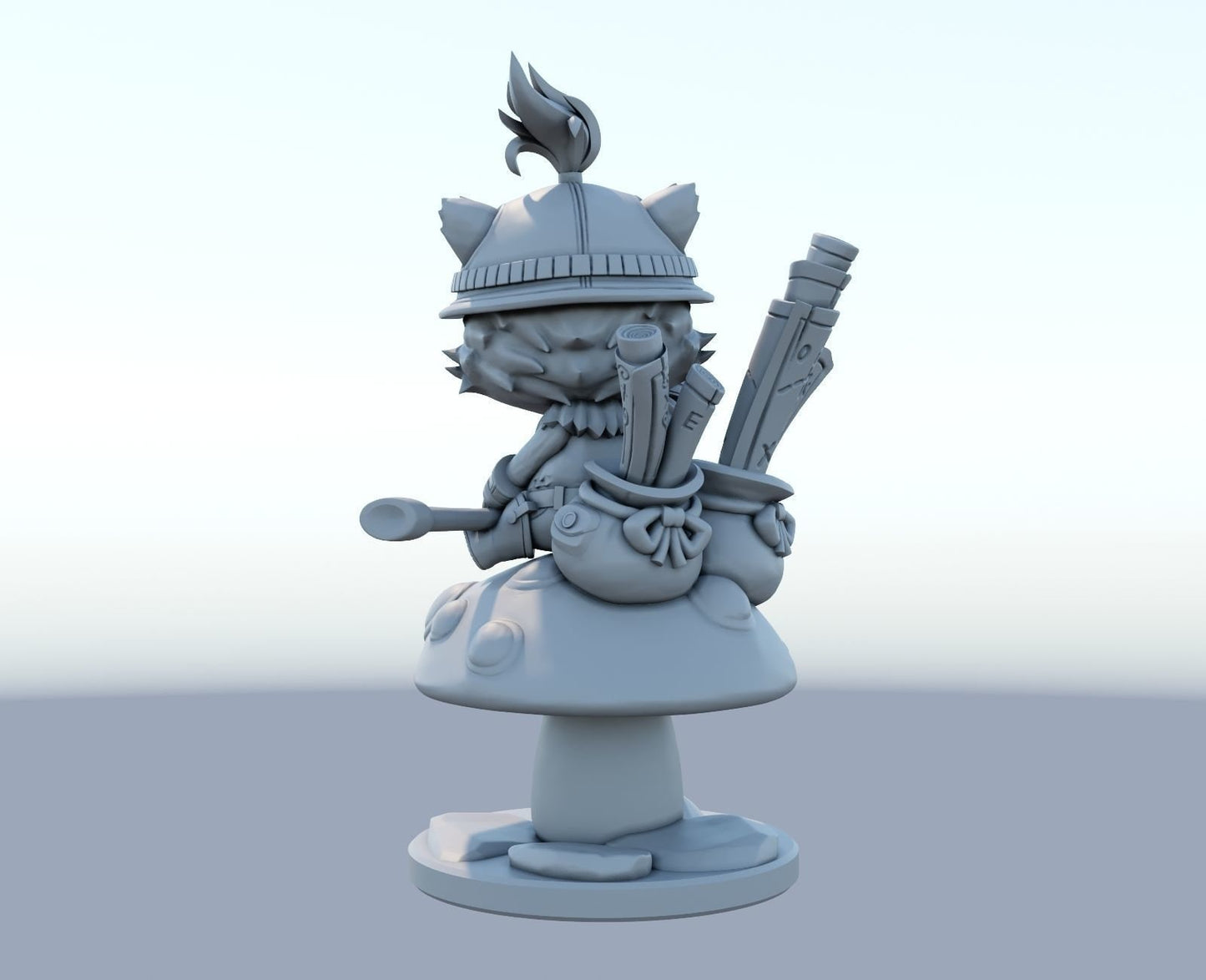League of Legends Teemo Figure | 3D Printed Chibi Model | Gaming Desk Decor | Gamer Gift | Collectible Statue