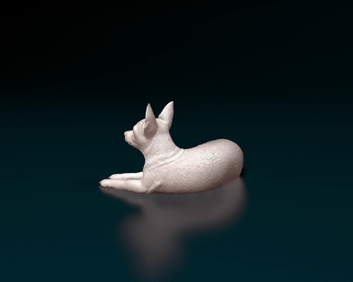 3D Printed Chihuahua 03 Dog Figurine -