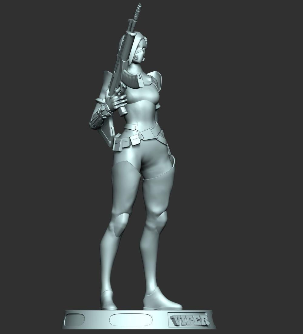 Valorant Viper Figurine with platform- 3D Printed Collectible for Your Gaming Heaven