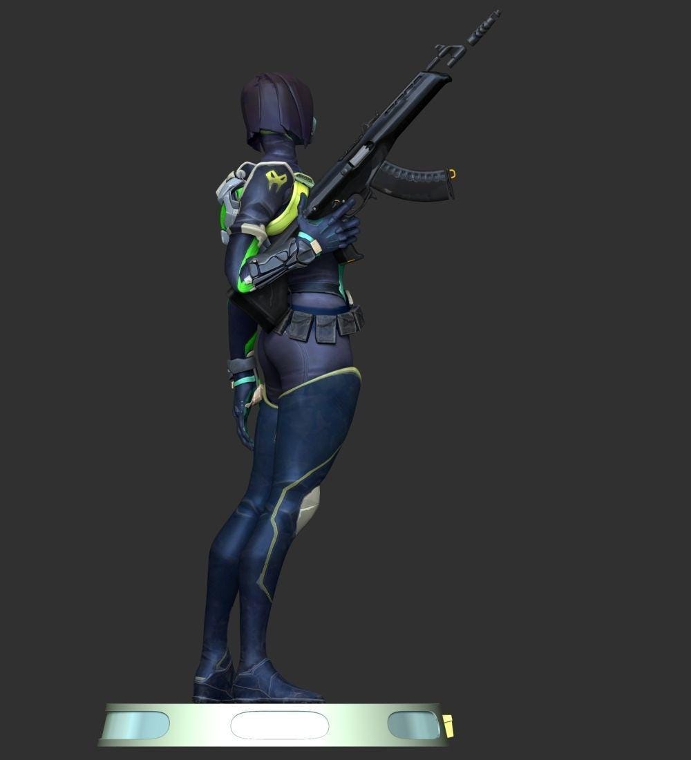 Valorant Viper Figurine with platform- 3D Printed Collectible for Your Gaming Heaven