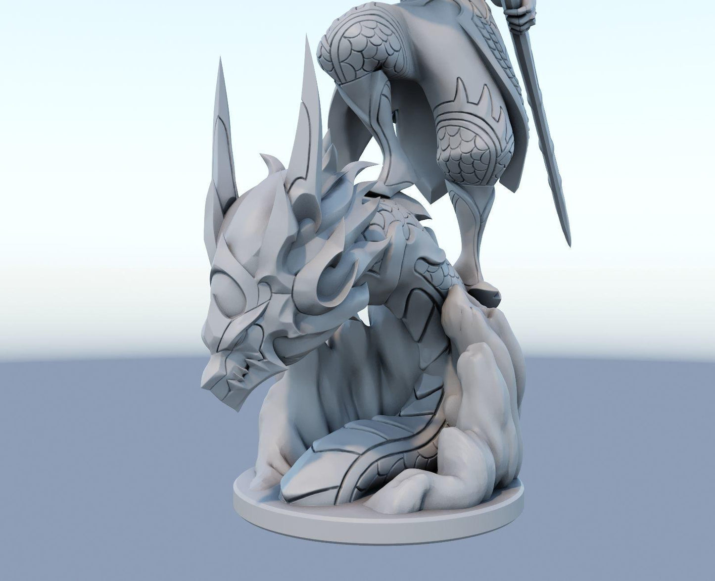 League of Legends Yasuo Figure | 3D Printed Truth Dragon Model | Gaming Desk Decor | Gamer Gift | Collectible Statue | Unpainted