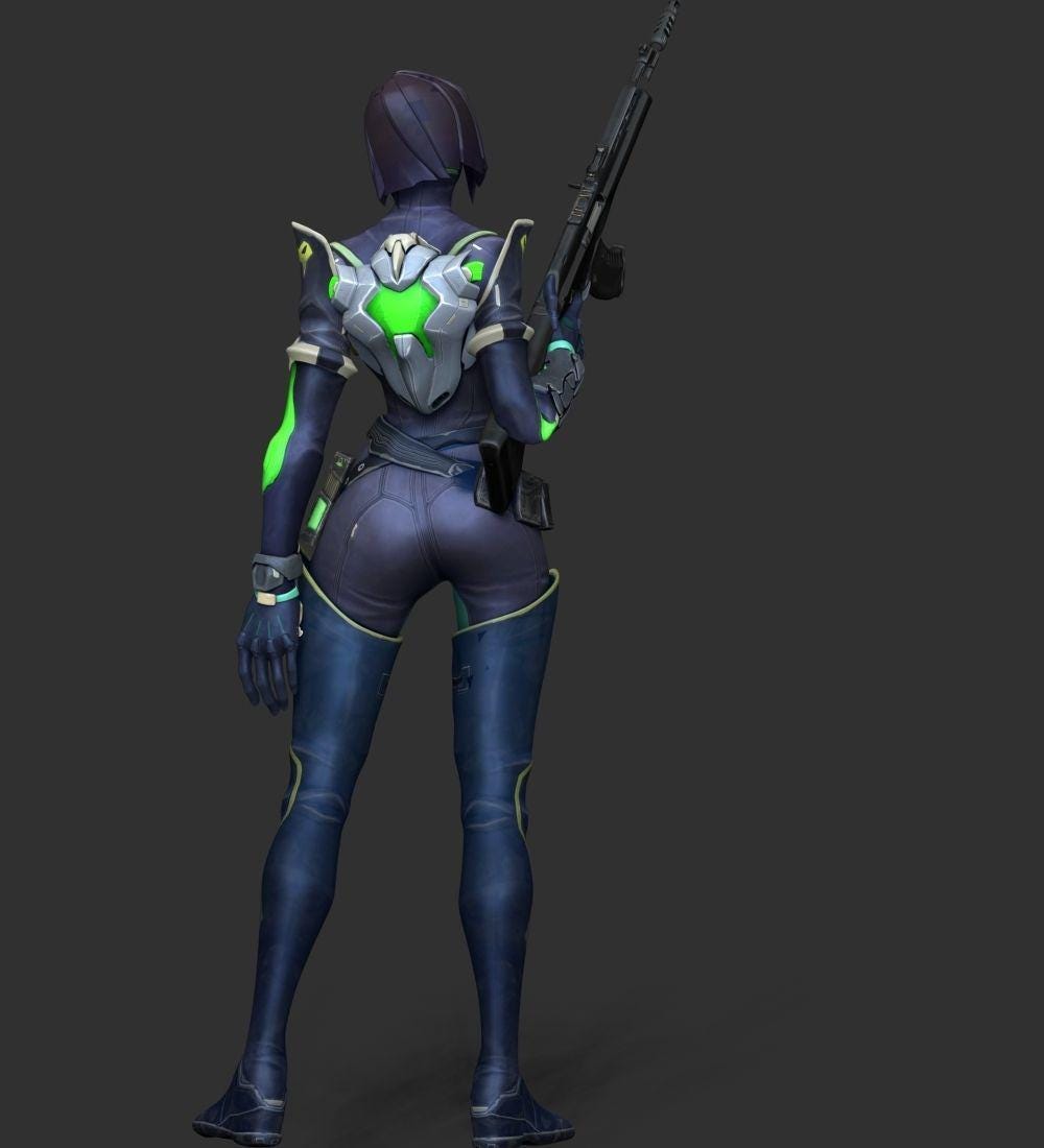 Valorant Viper Figurine with platform- 3D Printed Collectible for Your Gaming Heaven