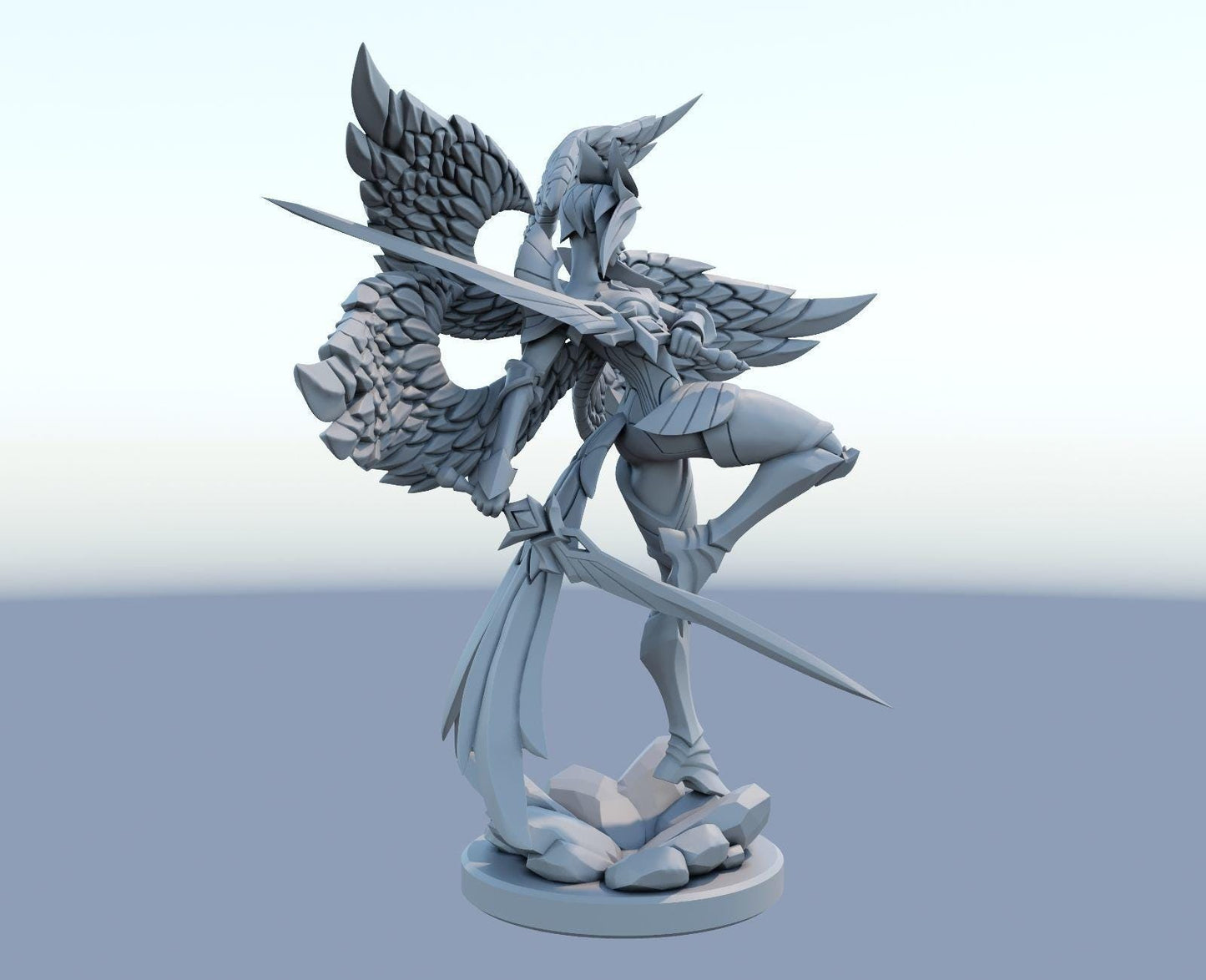 League of Legends Kayle Figurine - 3D Printed Collectible for Your Gaming Heaven