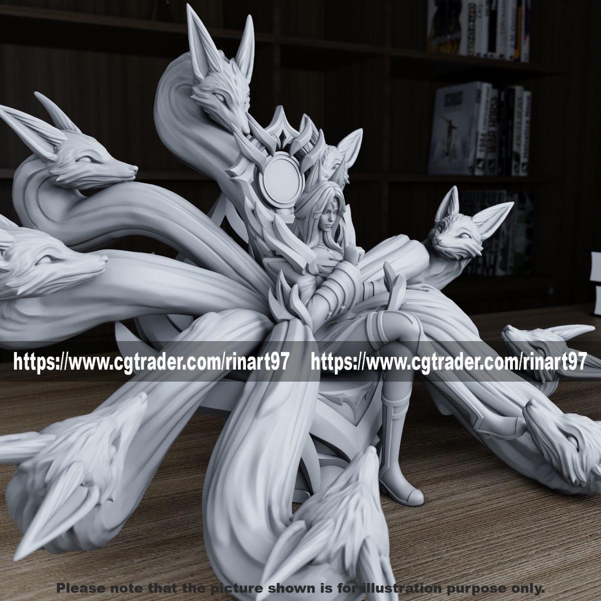 League of Legends Ahri Figurine - 3D Printed Collectible for Your Gaming Heaven