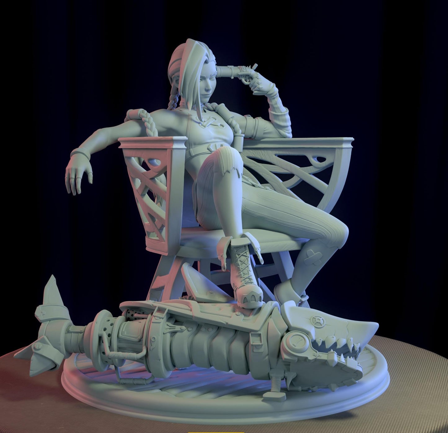 League of Legends Jinx Figure | 3D Printed Gunner Girl Model | Gaming Desk Decor | Gamer Gift | Collectible Statue