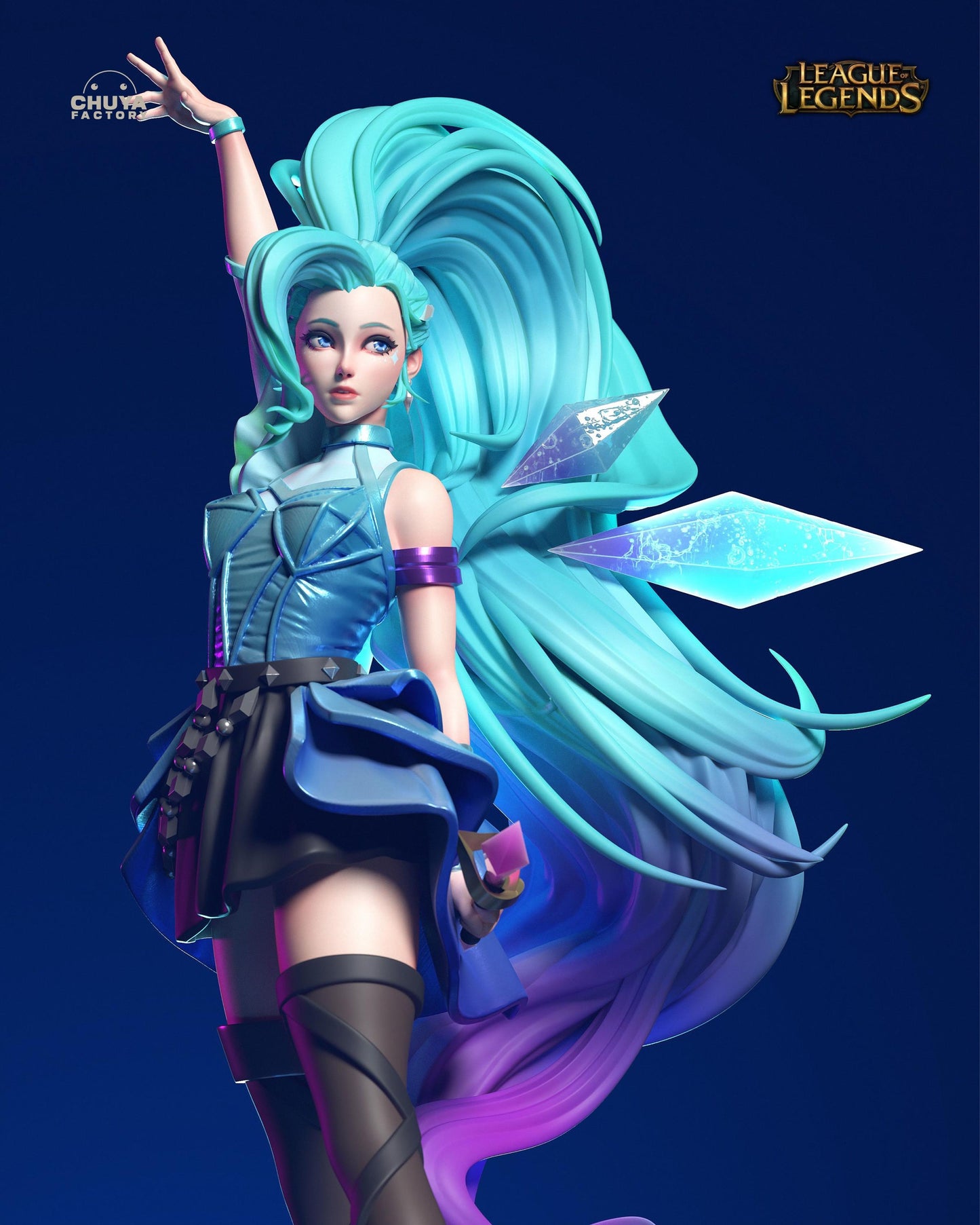 Seraphine 3D Print Fan Art | League of Legends Inspired Statue | K/DA Star Guardian Figurine | Gamer Collectible | Free Shipping