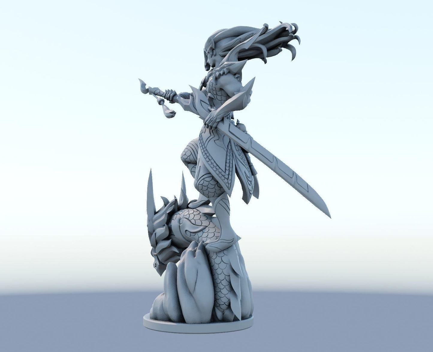 League of Legends Yasuo Figure | 3D Printed Truth Dragon Model | Gaming Desk Decor | Gamer Gift | Collectible Statue | Unpainted