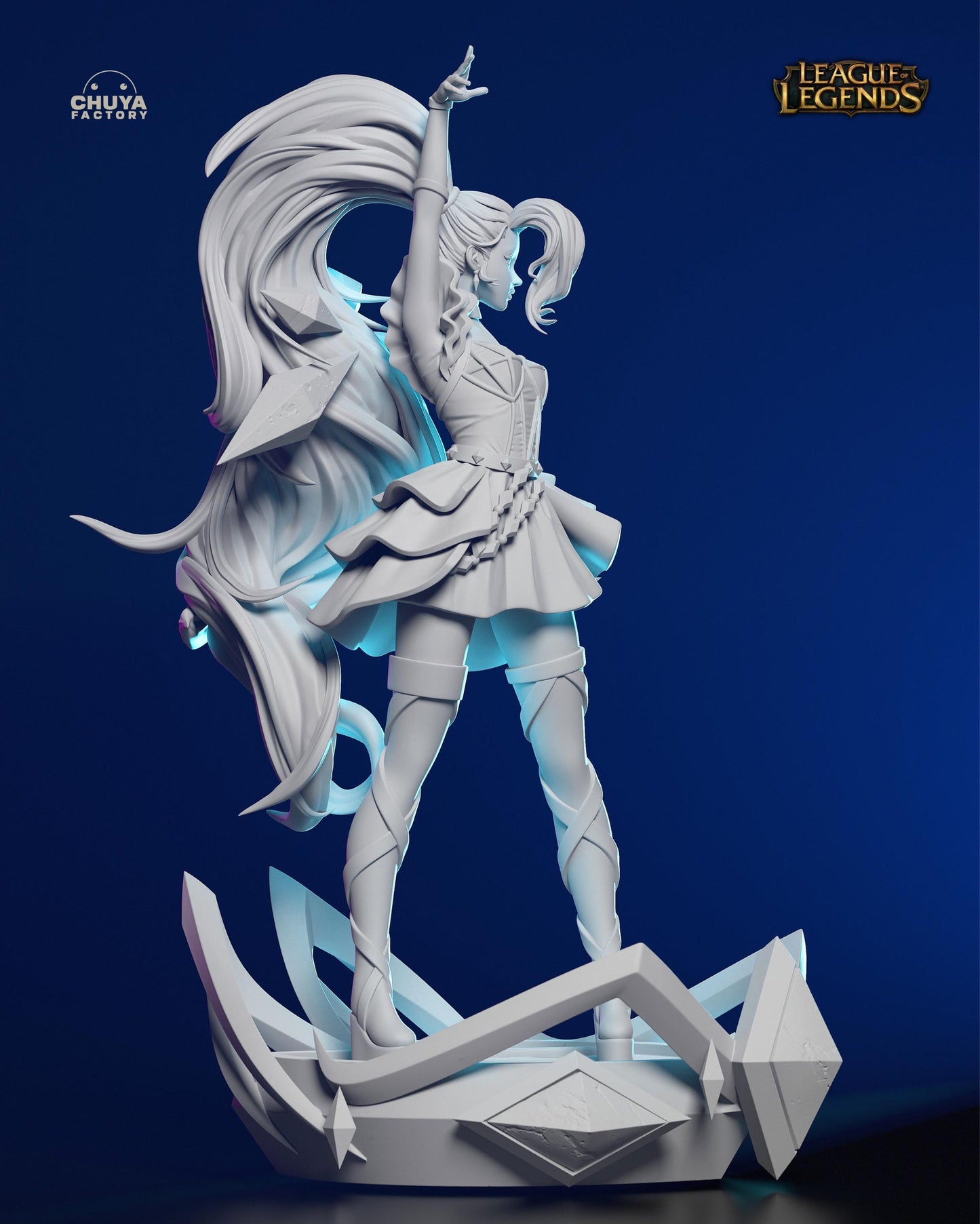 Seraphine 3D Print Fan Art | League of Legends Inspired Statue | K/DA Star Guardian Figurine | Gamer Collectible | Free Shipping