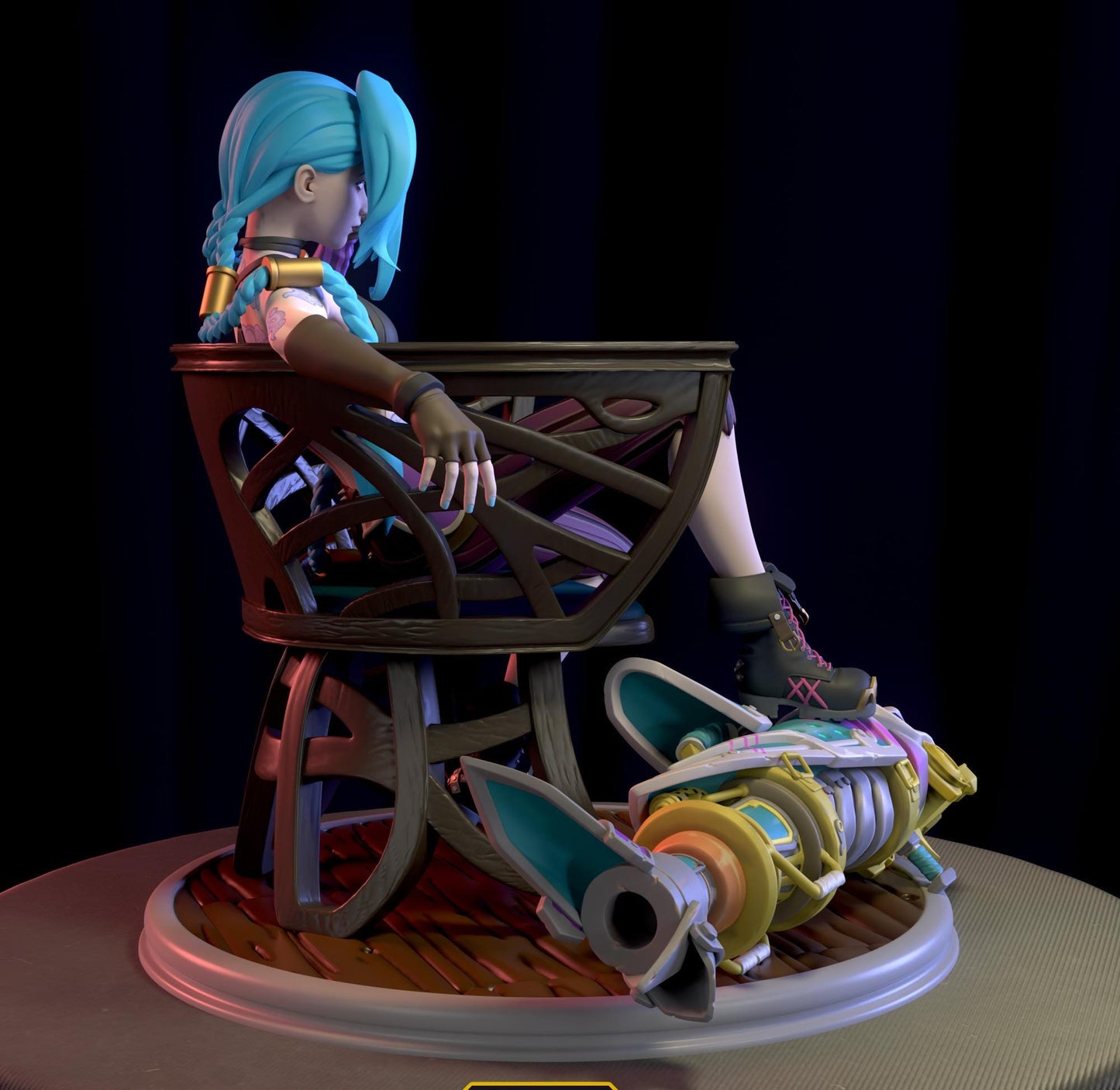 League of Legends Jinx Figure | 3D Printed Gunner Girl Model | Gaming Desk Decor | Gamer Gift | Collectible Statue