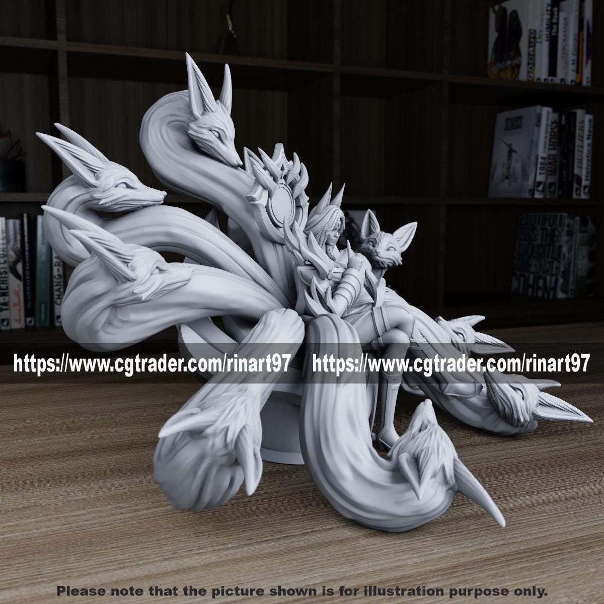 League of Legends Ahri Figurine - 3D Printed Collectible for Your Gaming Heaven
