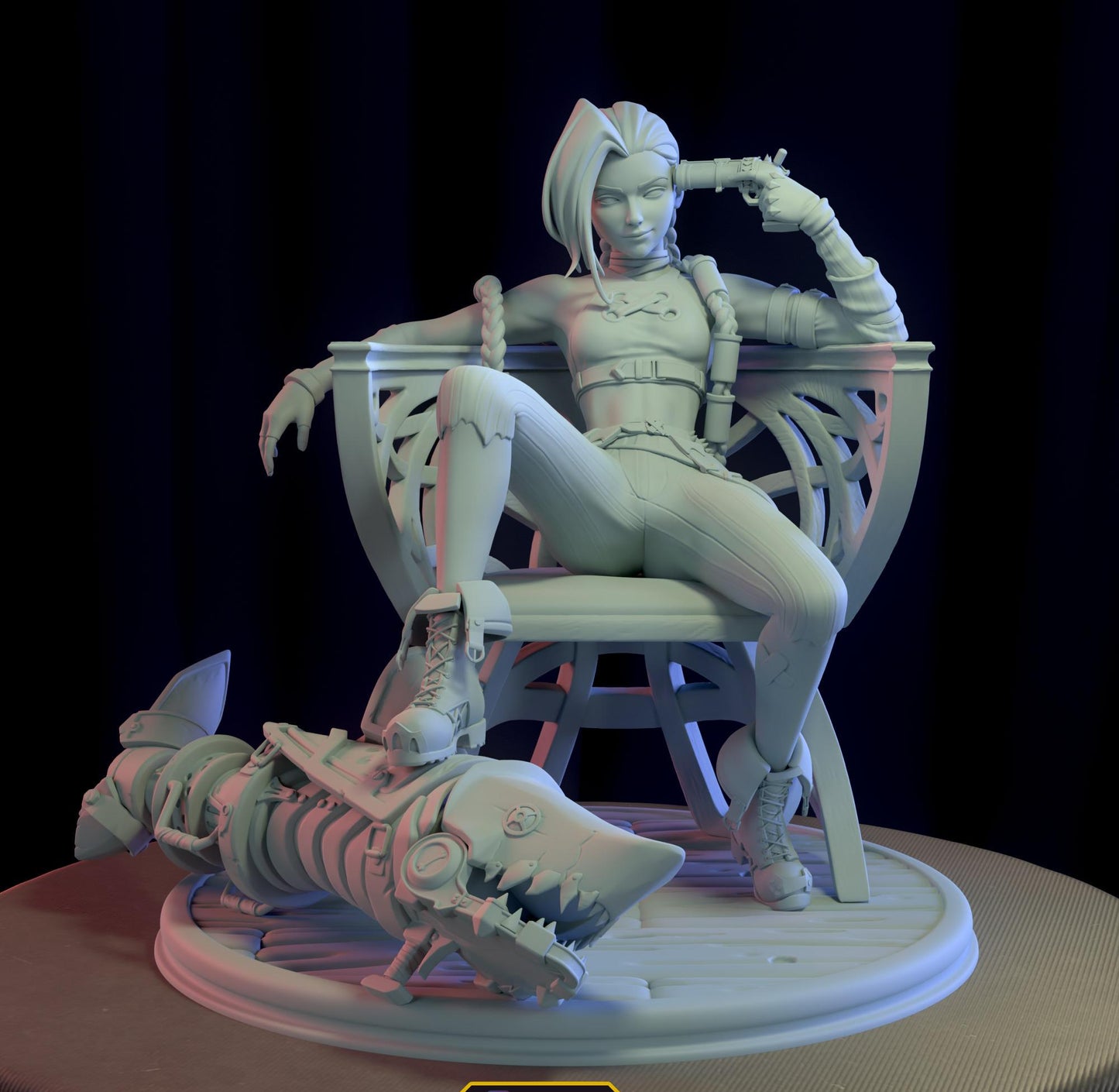 League of Legends Jinx Figure | 3D Printed Gunner Girl Model | Gaming Desk Decor | Gamer Gift | Collectible Statue