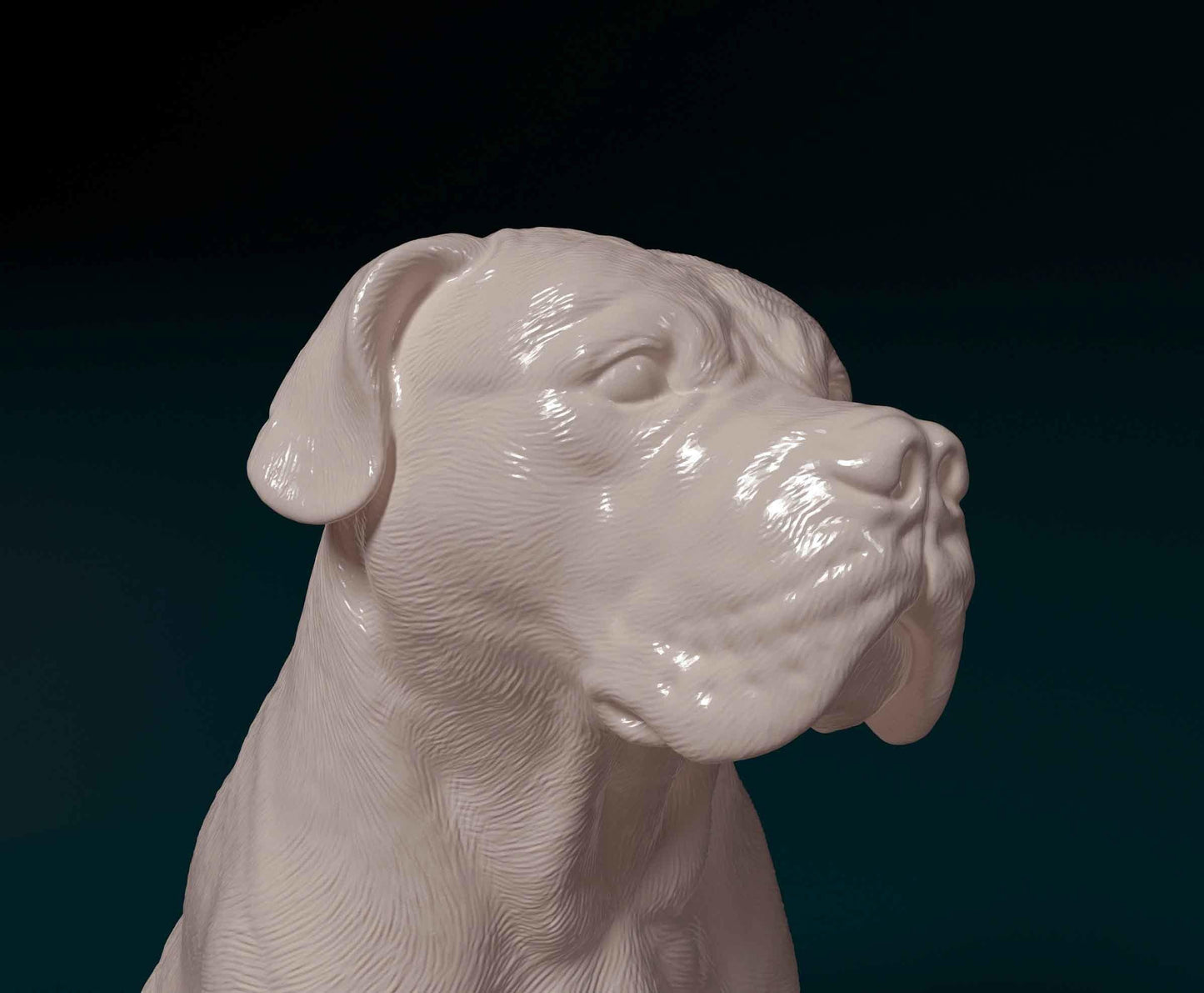 3D Printed American Bulldog Figurine -