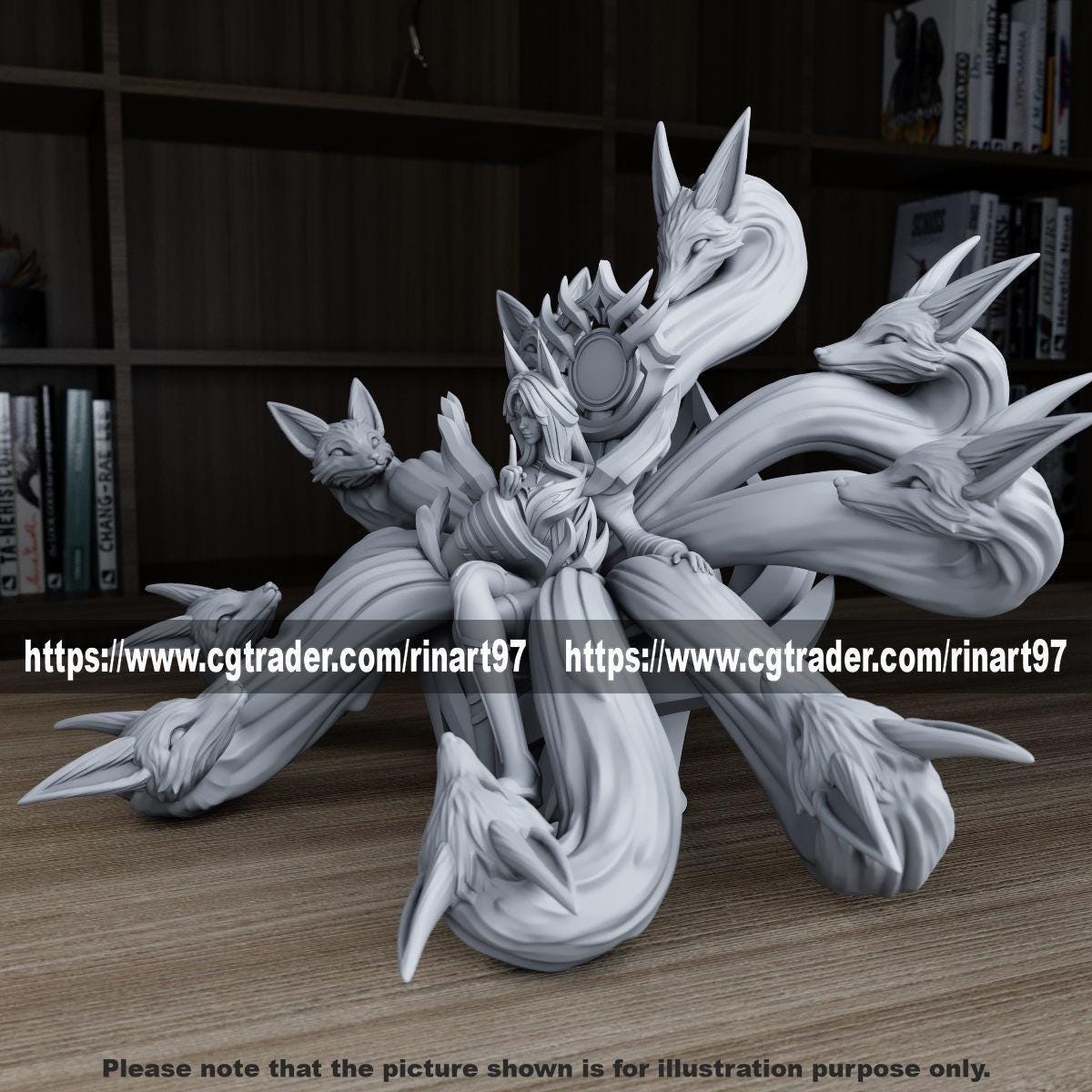 League of Legends Ahri Figurine - 3D Printed Collectible for Your Gaming Heaven