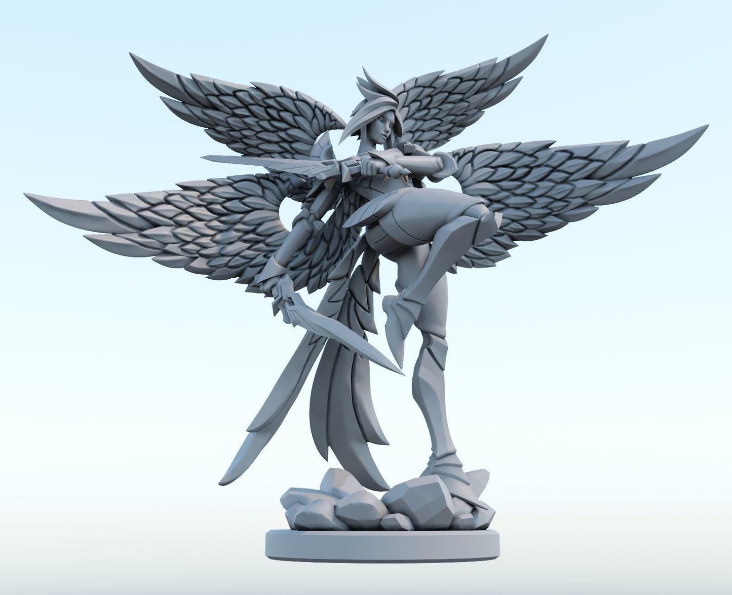 League of Legends Kayle Figurine - 3D Printed Collectible for Your Gaming Heaven