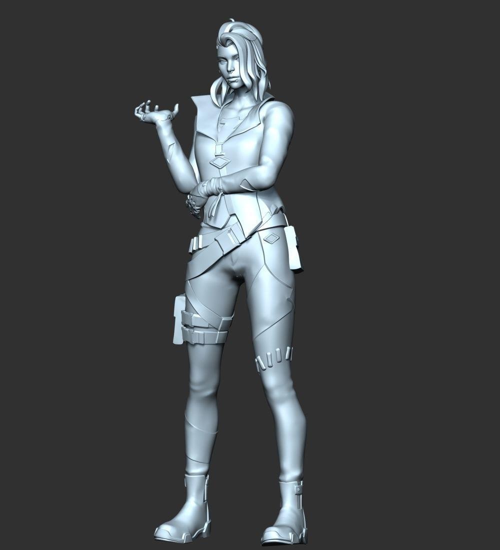 Valorant Fade Figurine with platform- 3D Printed Collectible for Your Gaming Heaven