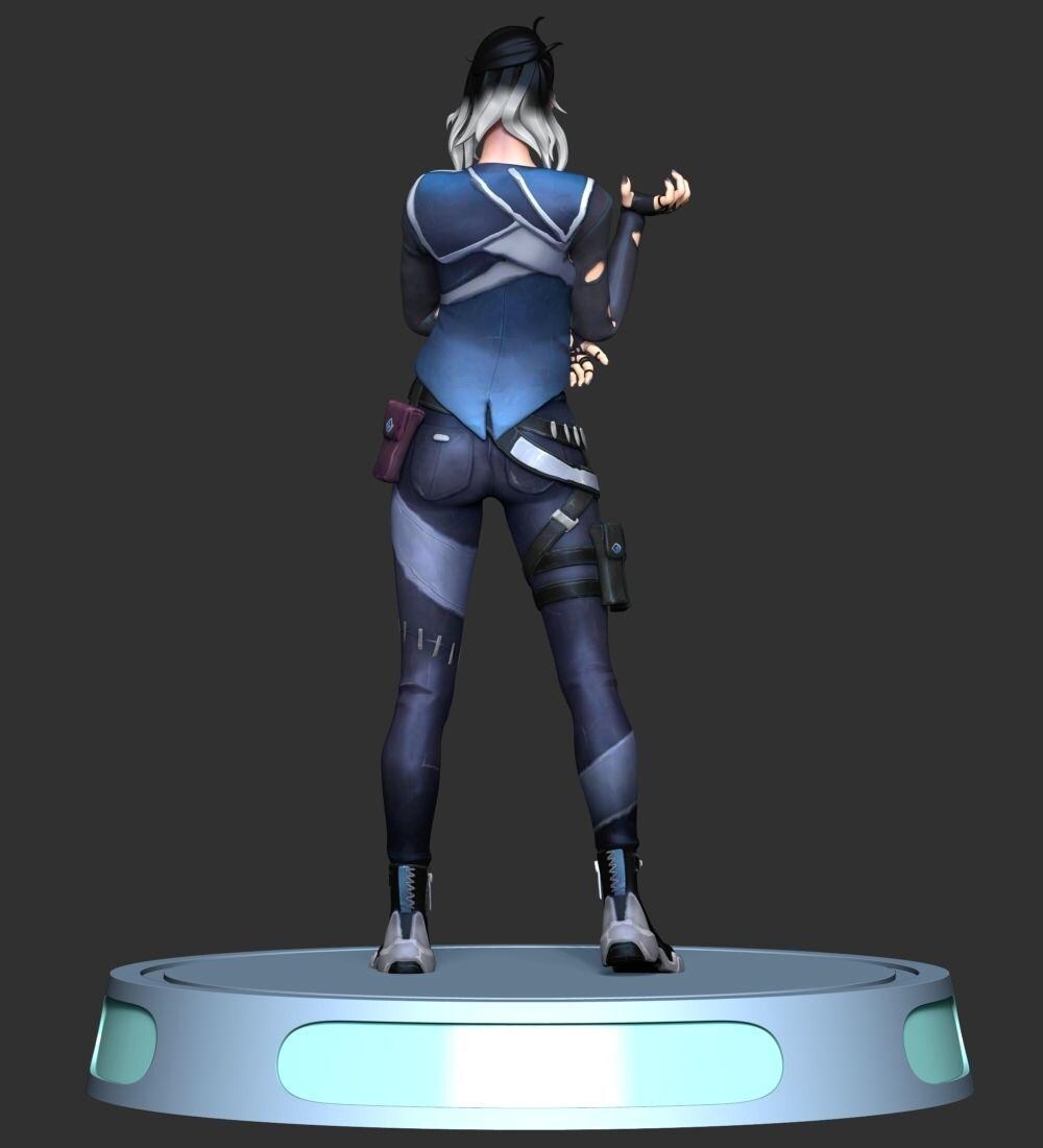 Valorant Fade Figurine with platform- 3D Printed Collectible for Your Gaming Heaven