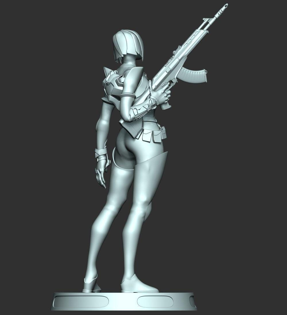 Valorant Viper Figurine with platform- 3D Printed Collectible for Your Gaming Heaven