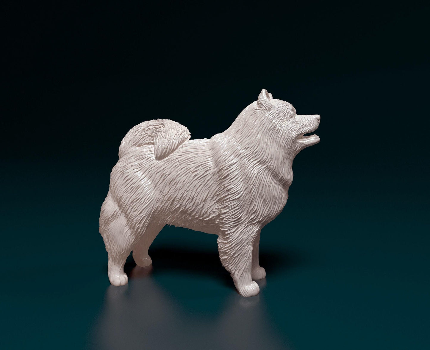 Keeshond Dog Figurine | 3D Printed Fluffy Dog Statue | Keeshond Sculpture Gift | Pet Memorial | Desk Decor | Free Worldwide Shipping
