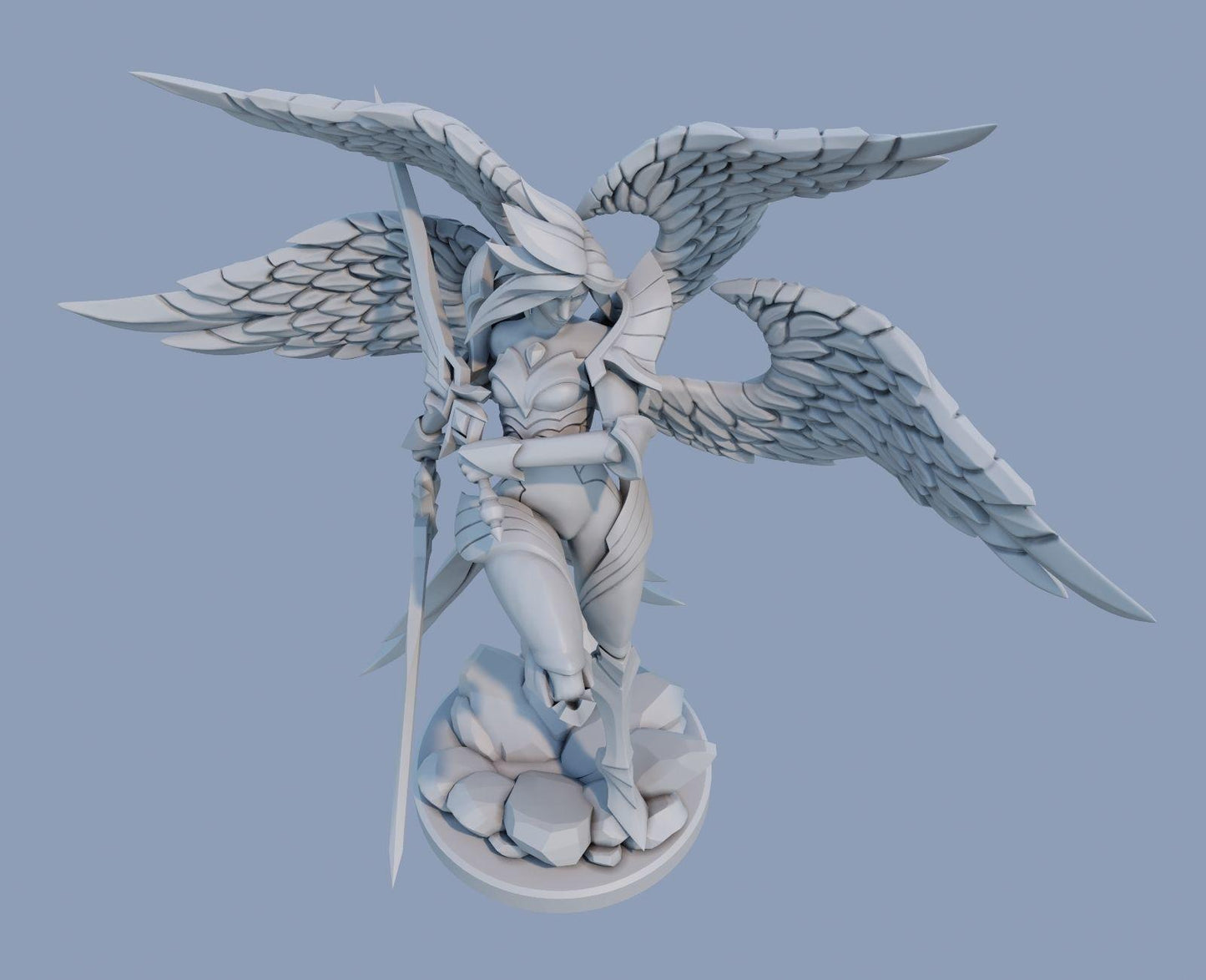 League of Legends Kayle Figurine - 3D Printed Collectible for Your Gaming Heaven