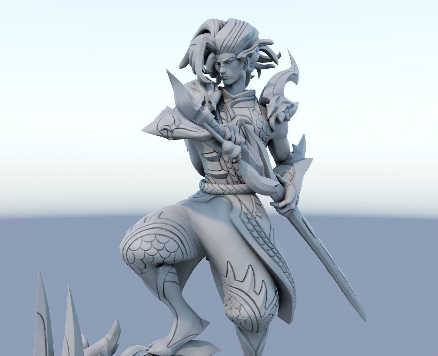 League of Legends Yasuo Figure | 3D Printed Truth Dragon Model | Gaming Desk Decor | Gamer Gift | Collectible Statue | Unpainted