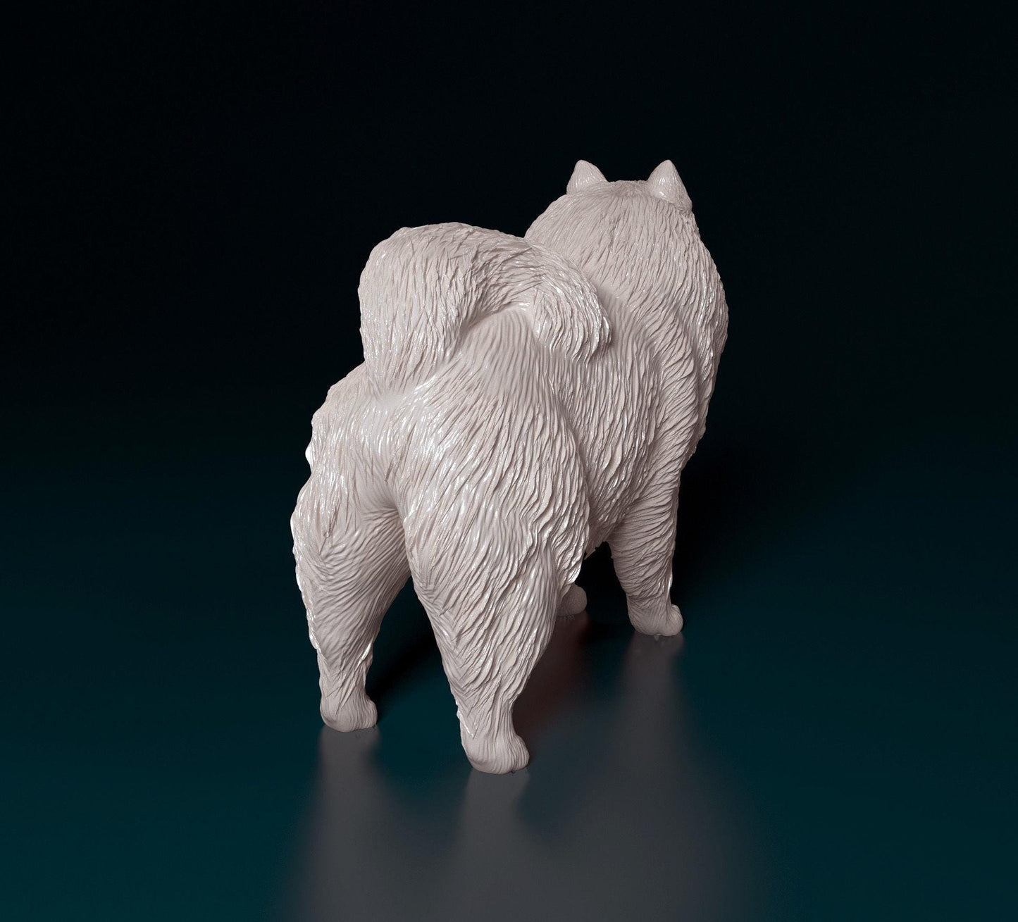 Keeshond Dog Figurine | 3D Printed Fluffy Dog Statue | Keeshond Sculpture Gift | Pet Memorial | Desk Decor | Free Worldwide Shipping