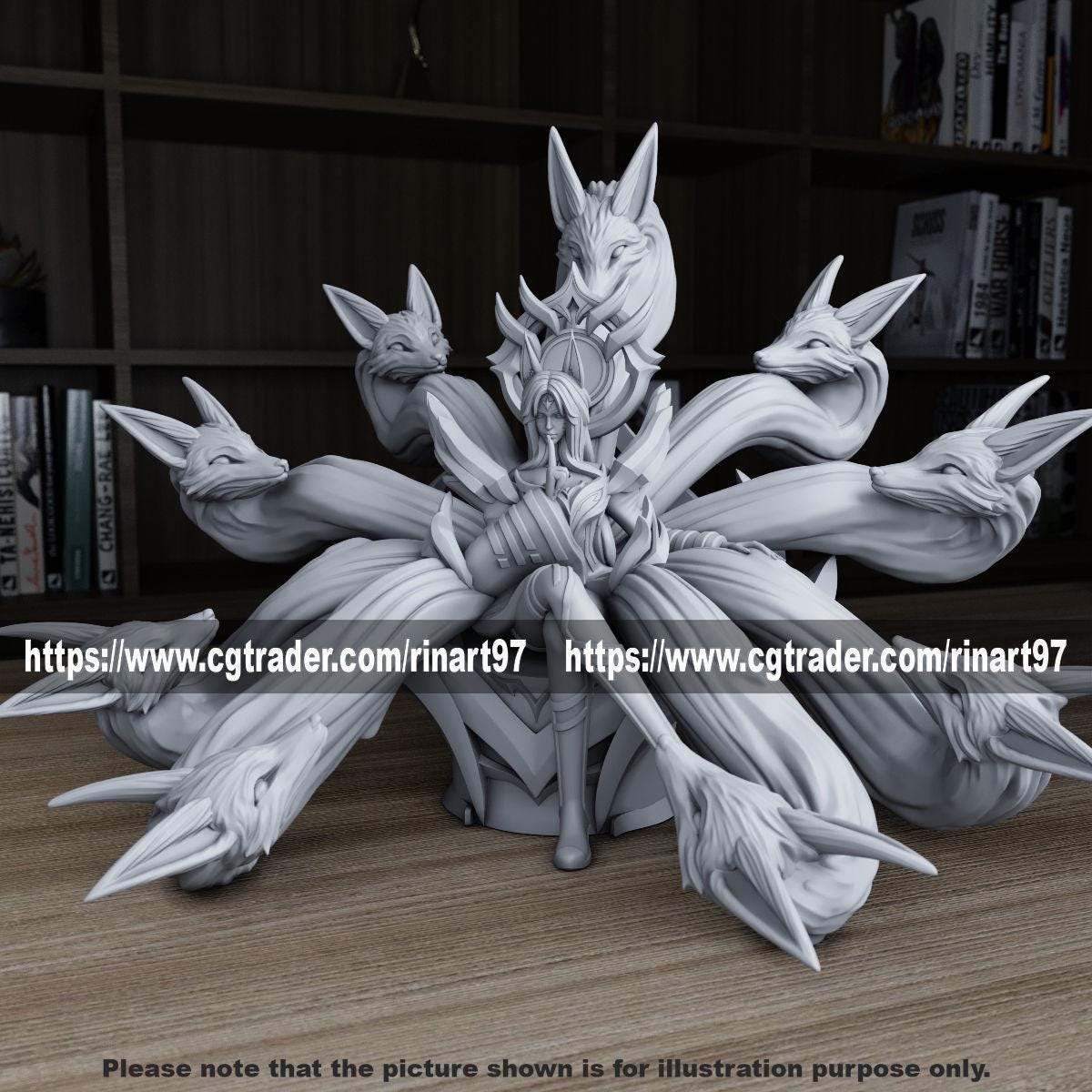 League of Legends Ahri Figurine - 3D Printed Collectible for Your Gaming Heaven
