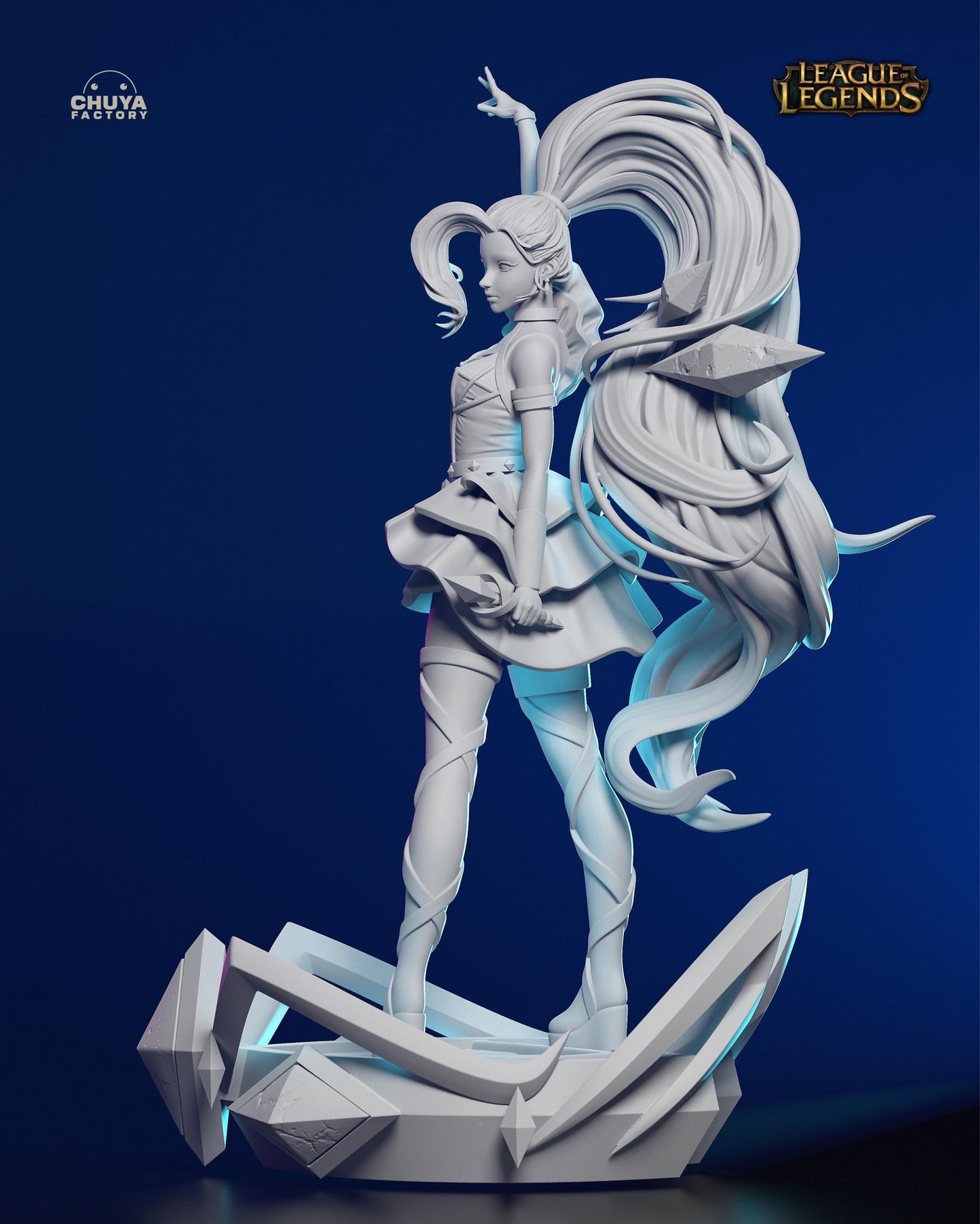 Seraphine 3D Print Fan Art | League of Legends Inspired Statue | K/DA Star Guardian Figurine | Gamer Collectible | Free Shipping