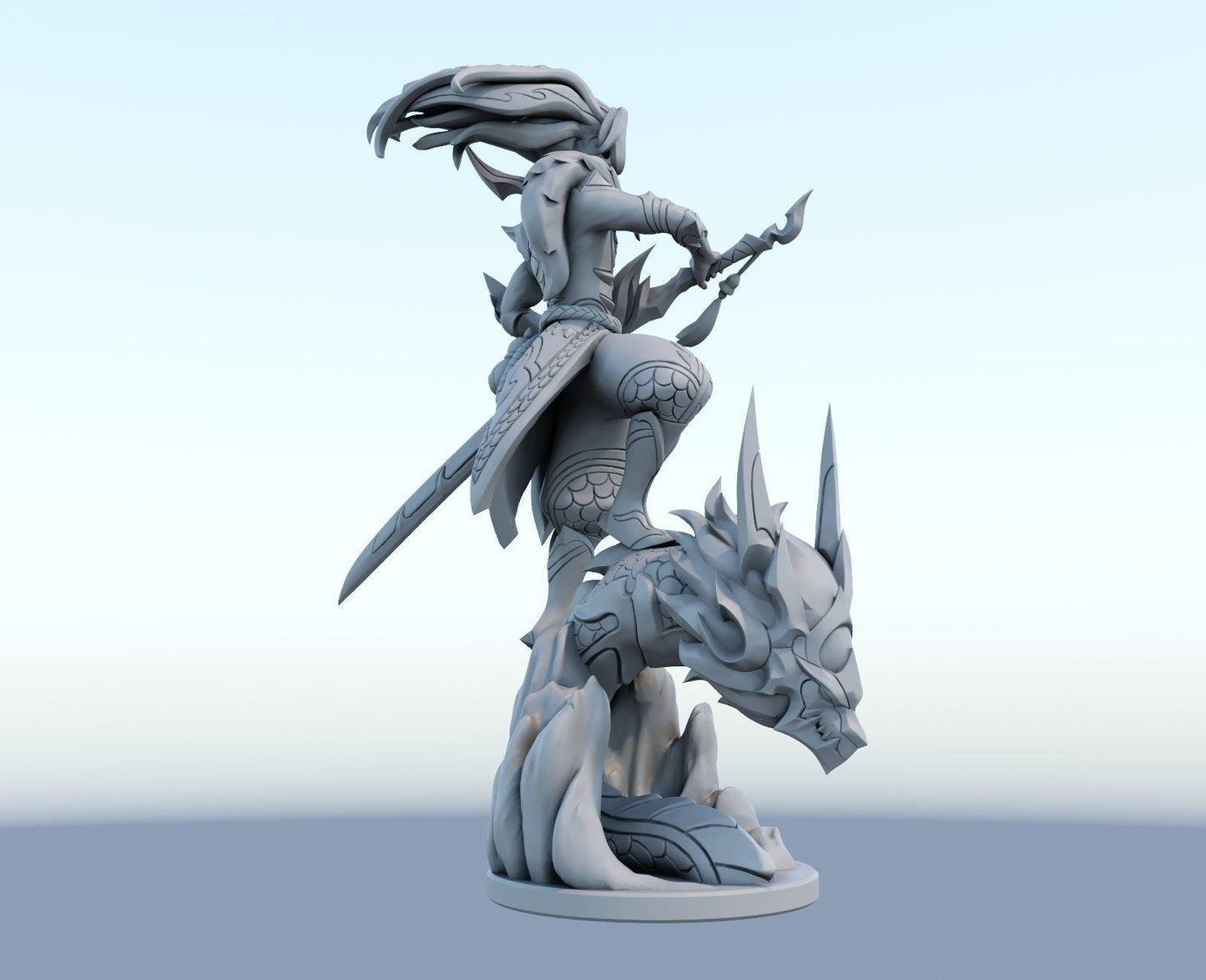 League of Legends Yasuo Figure | 3D Printed Truth Dragon Model | Gaming Desk Decor | Gamer Gift | Collectible Statue | Unpainted