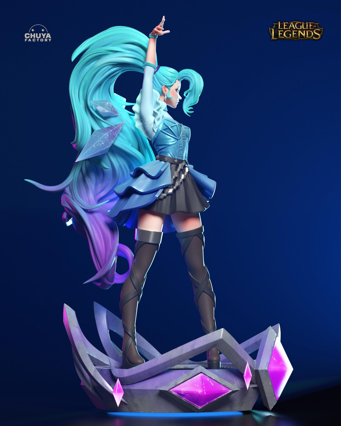 Seraphine 3D Print Fan Art | League of Legends Inspired Statue | K/DA Star Guardian Figurine | Gamer Collectible | Free Shipping