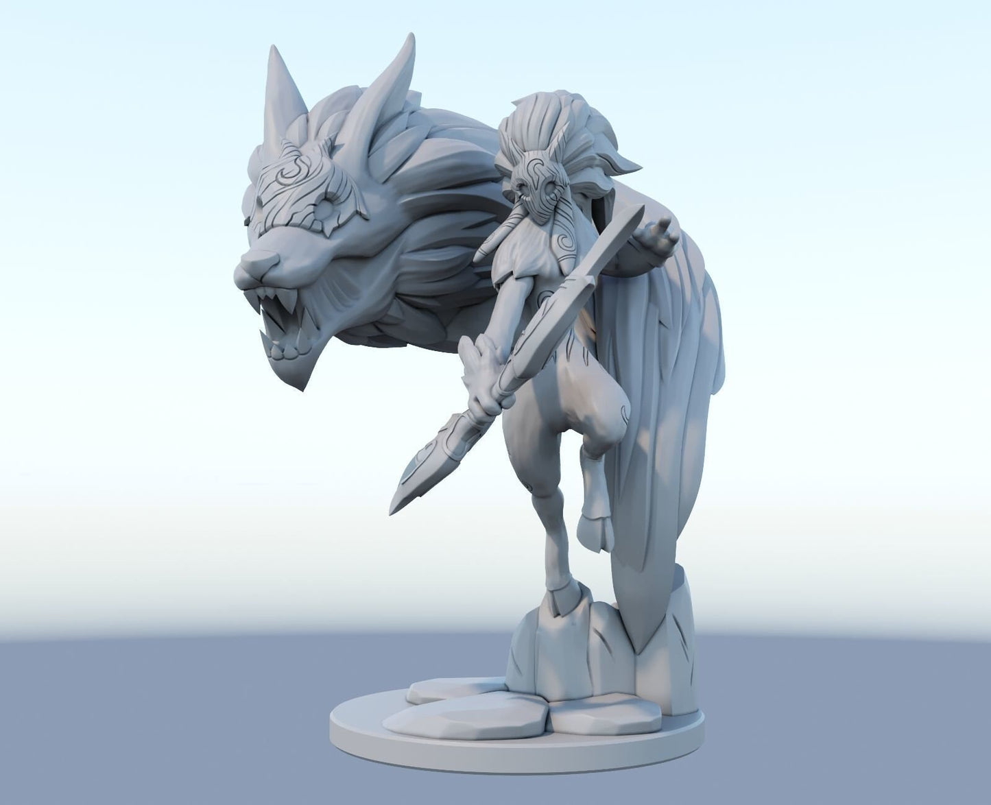 League of Legends Kindred Figurine - 3D Printed Collectible for Your Gaming Heaven