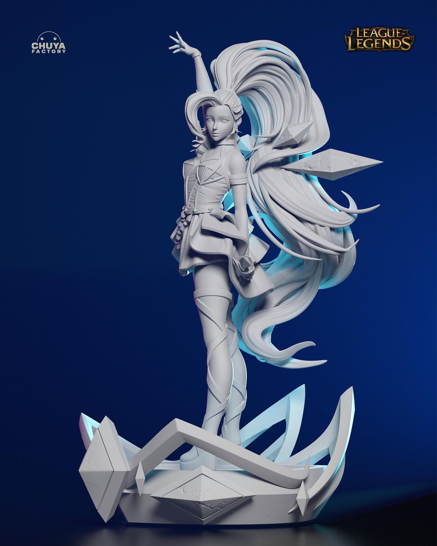 Seraphine 3D Print Fan Art | League of Legends Inspired Statue | K/DA Star Guardian Figurine | Gamer Collectible | Free Shipping