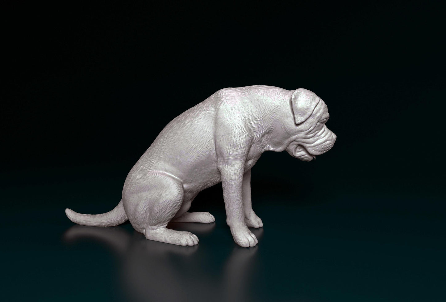 3D Printed Bullmastiff  Dog  Figurine -