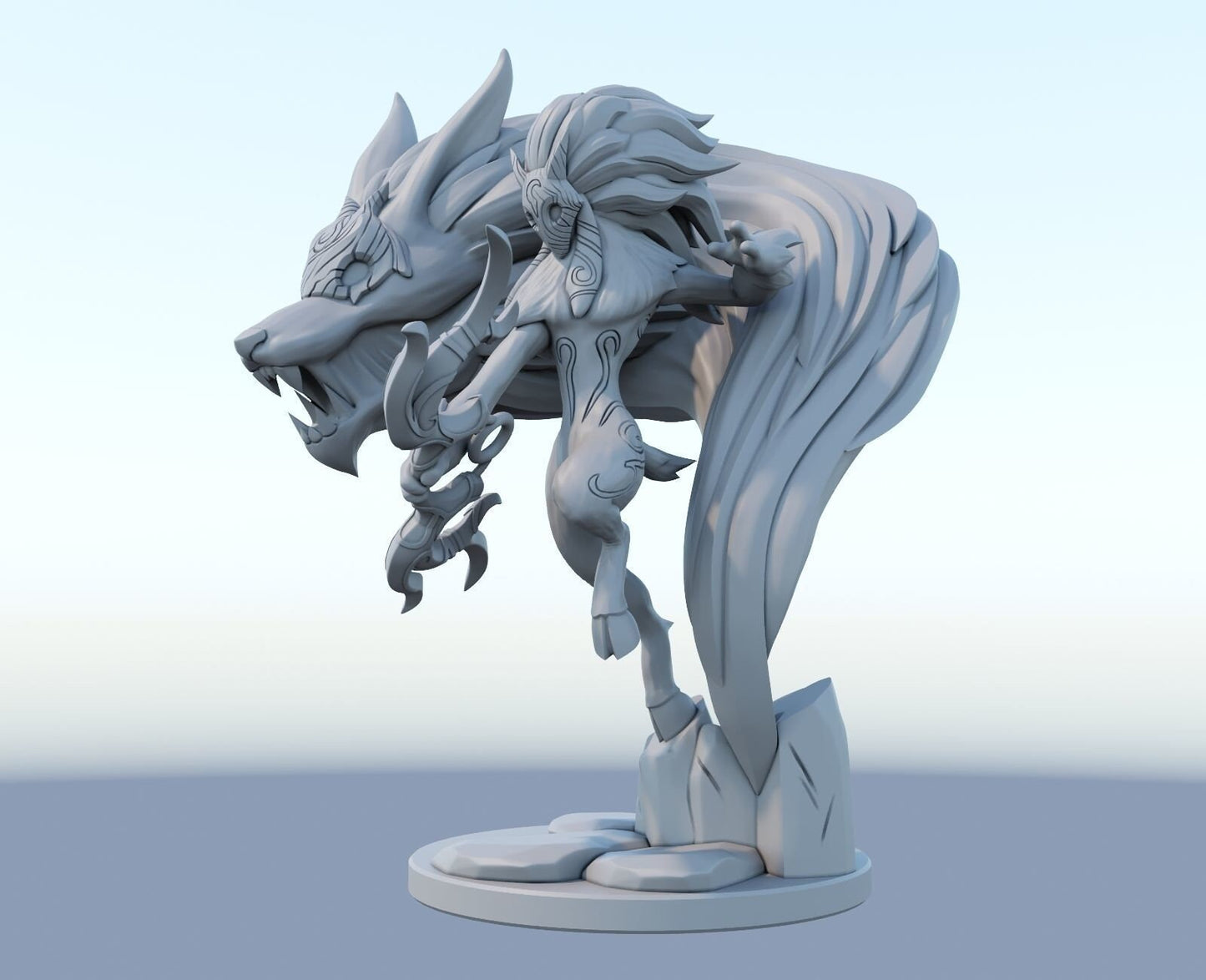League of Legends  Kindred Figurine -  3D Printed Collectible for Your Gaming Heaven