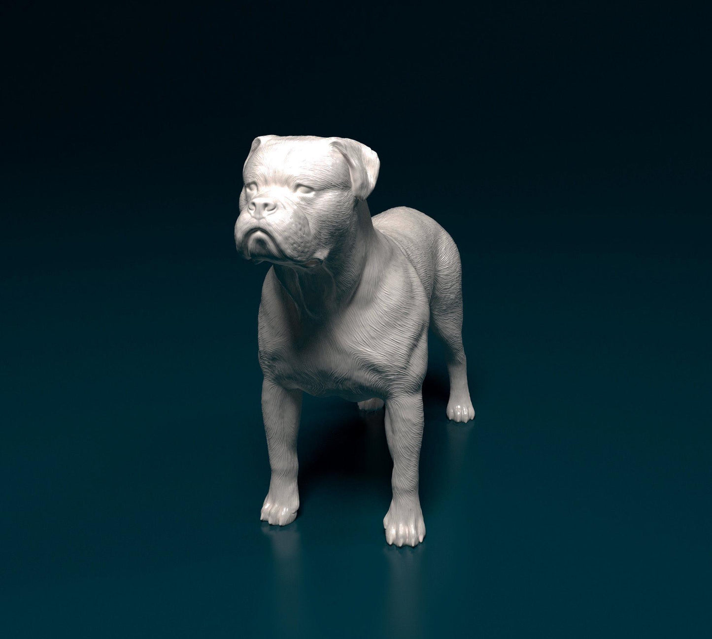 3D Printed American Bulldog  Figurine -