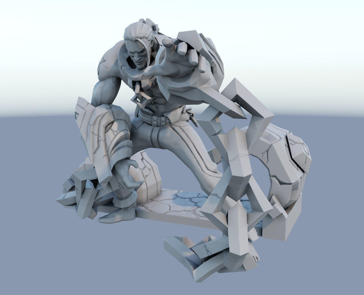 League of Legends Sylas Figure | 3D Printed Chain Mage Model | Gaming Desk Decor | Gamer Gift | Collectible Statue | Unpainted for DIY Paint
