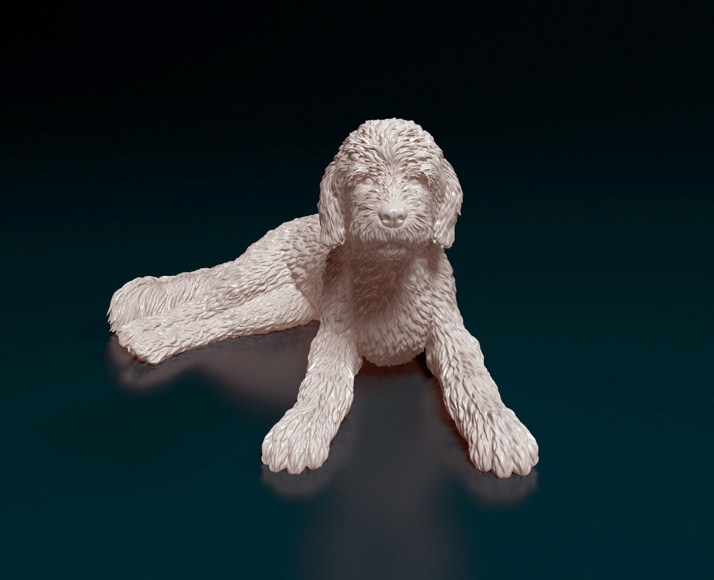 3D Printed Old English Sheepdog  Figurine -