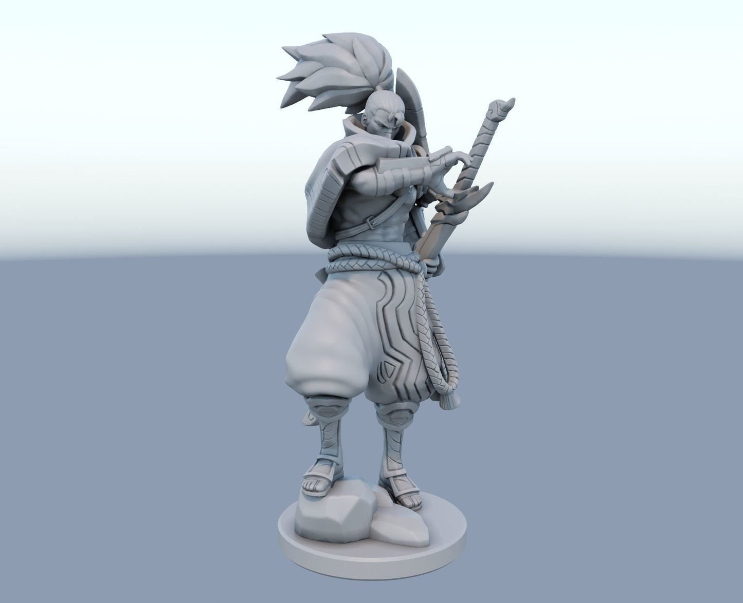 League of Legends  Yasuo Figurine -  3D Printed Collectible for Your Gaming Heaven
