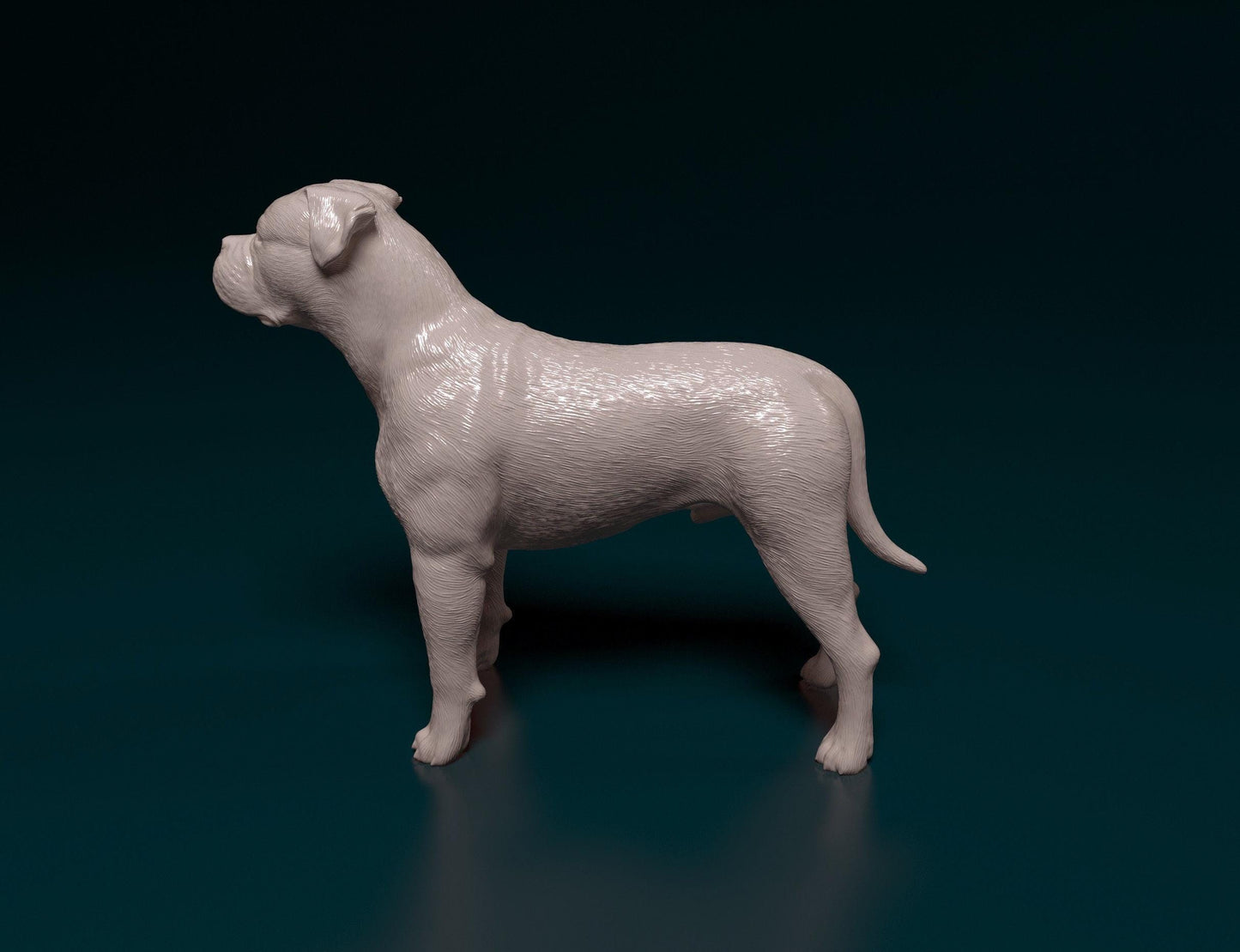 3D Printed American Bulldog  Figurine -