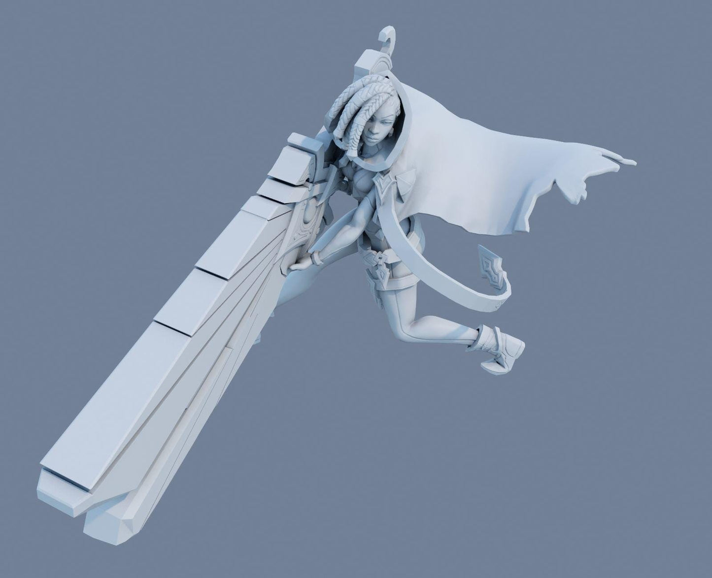 League of Legends  Senna Figurine -  3D Printed Collectible for Your Gaming Heaven