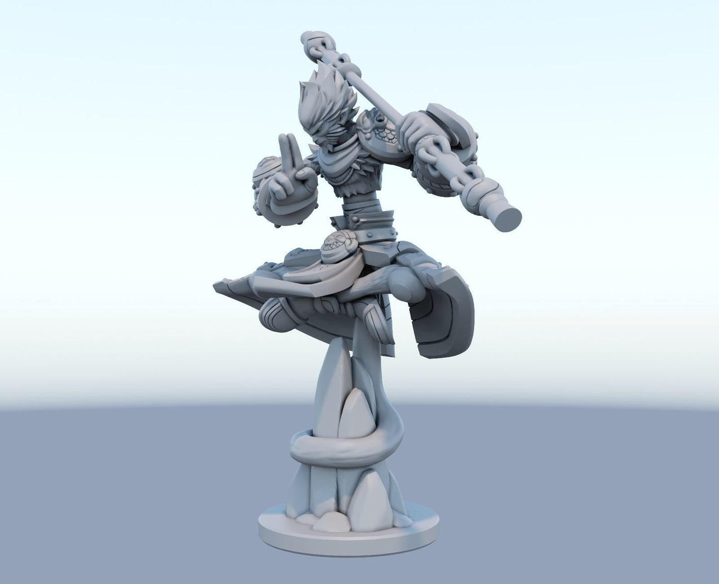 League of Legends  Wukong  Figurine -  3D Printed Collectible for Your Gaming Heaven