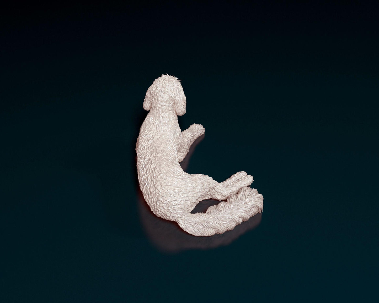 3D Printed Old English Sheepdog  Figurine -