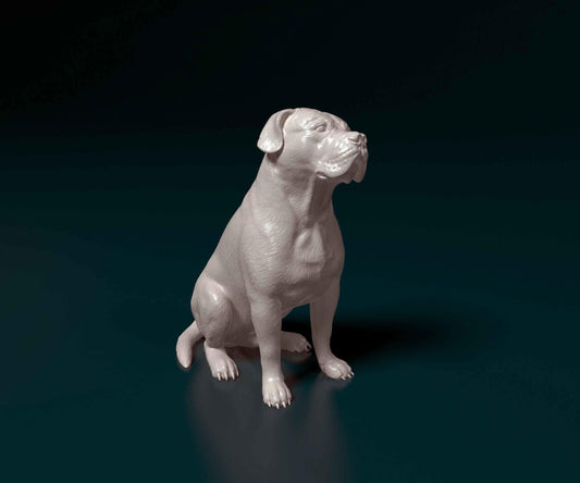 3D Printed American Bulldog   Figurine -